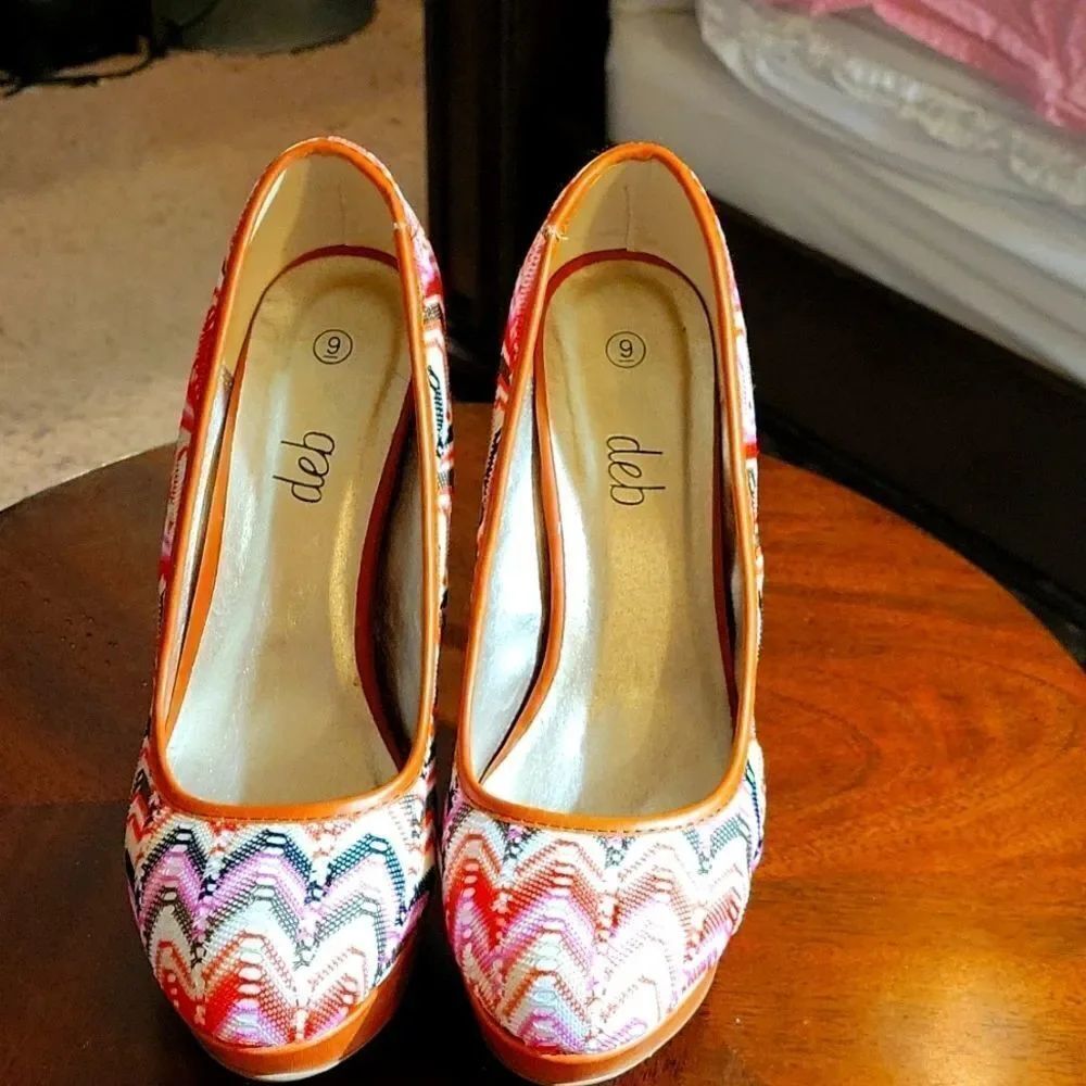 BRAND NEW DEB HIGH HEEL STILETTOS MULTI-COLOR PUMP SHOES